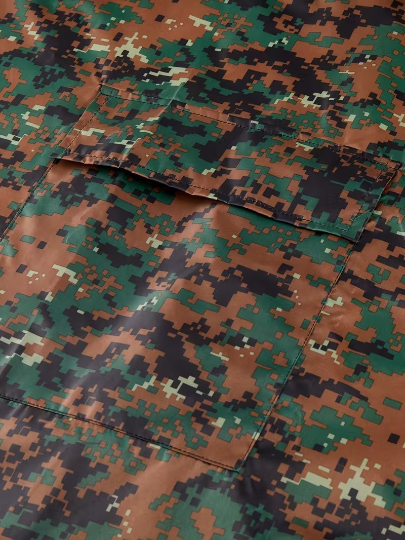 Camo Military Regnponcho - Vandtæt & Sammenfoldelig - Image 3